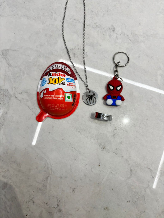 Customized Spiderman Kinder Joy with Ring and necklace