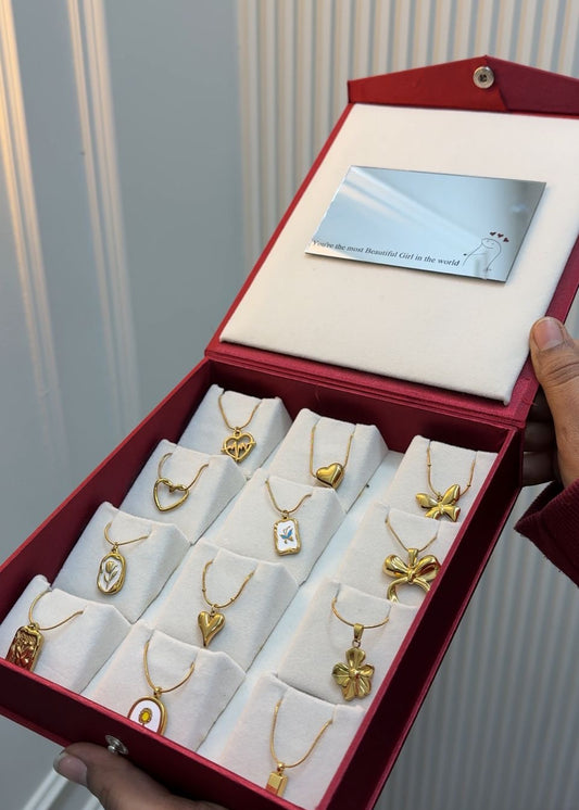 12 Golden Necklace set