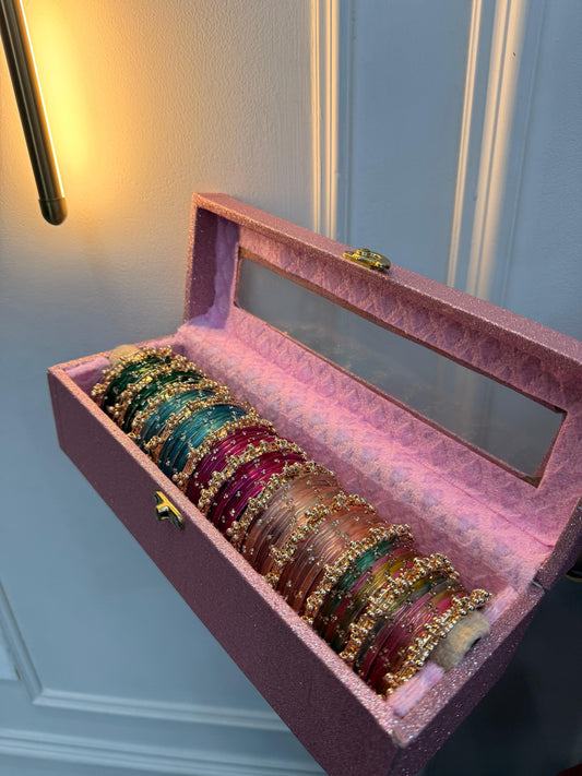 60 Diamond Bangles with Heavy Ghungroo Bangles