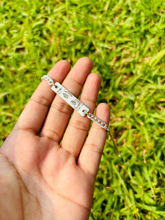 Personalised Original Silver(Chandi) Eye Bracelet
