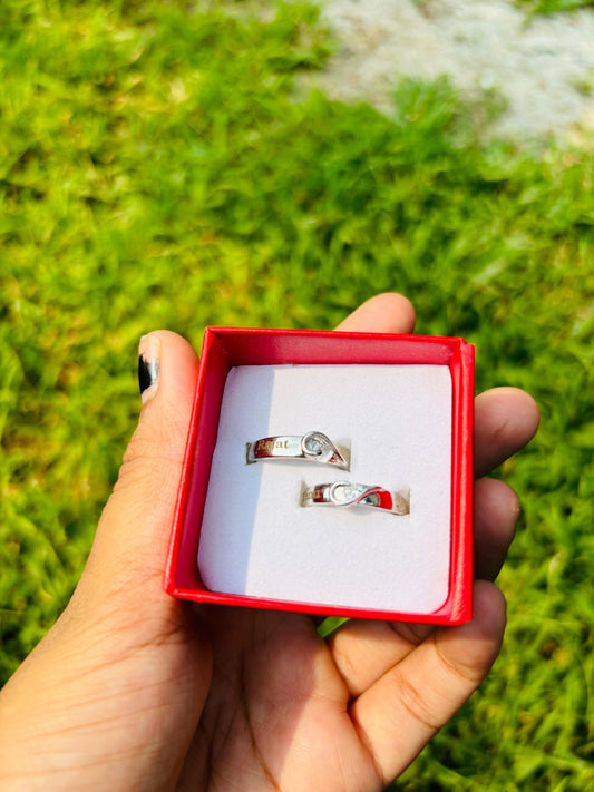 Personalised Couple Heart RIng