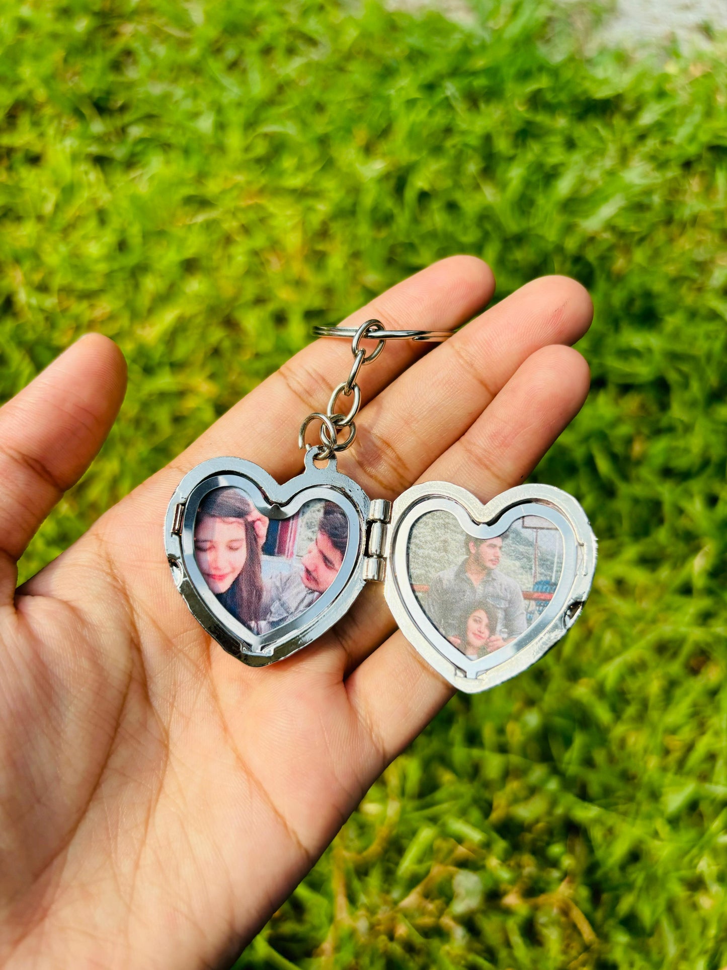 Personalized Heart Shape Photo Keychain