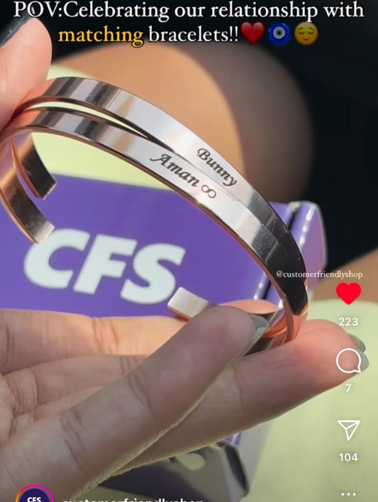 Premium Personalized Adjustable Kada (Set OF Two)