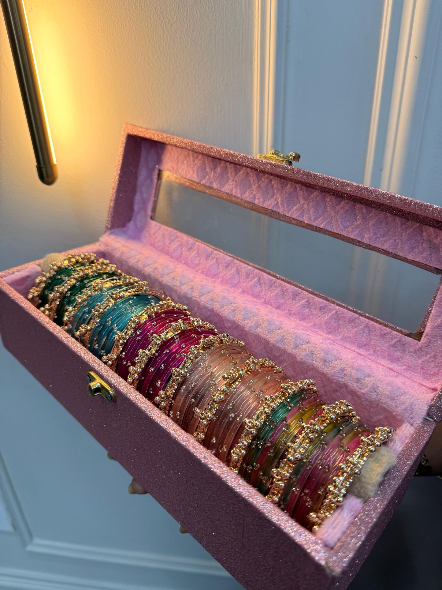 60 Diamond Bangles with Heavy Ghungroo Bangles