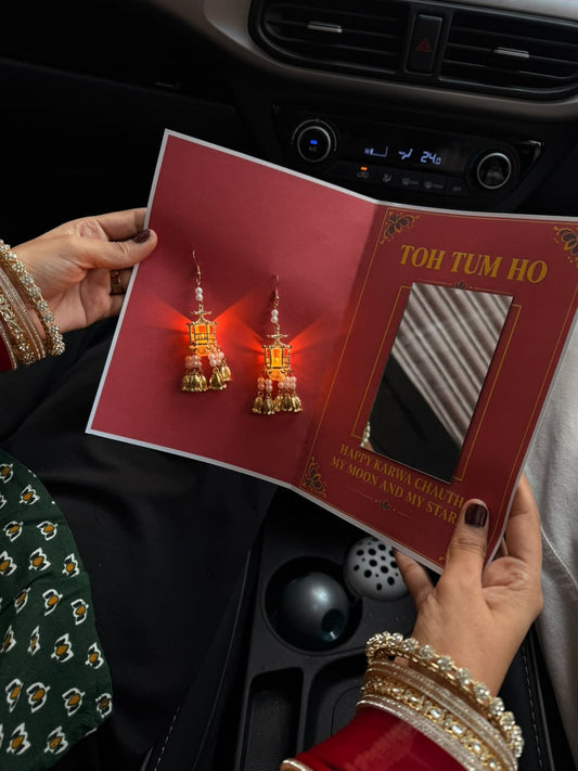 Jugmug Light Jhumka + Karwa Chauth Card🌕