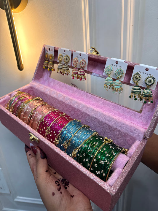 Matching Jhumka + Bangle box(Limited edition)