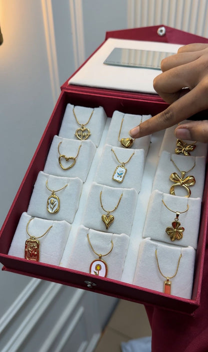 12 Golden Necklace set