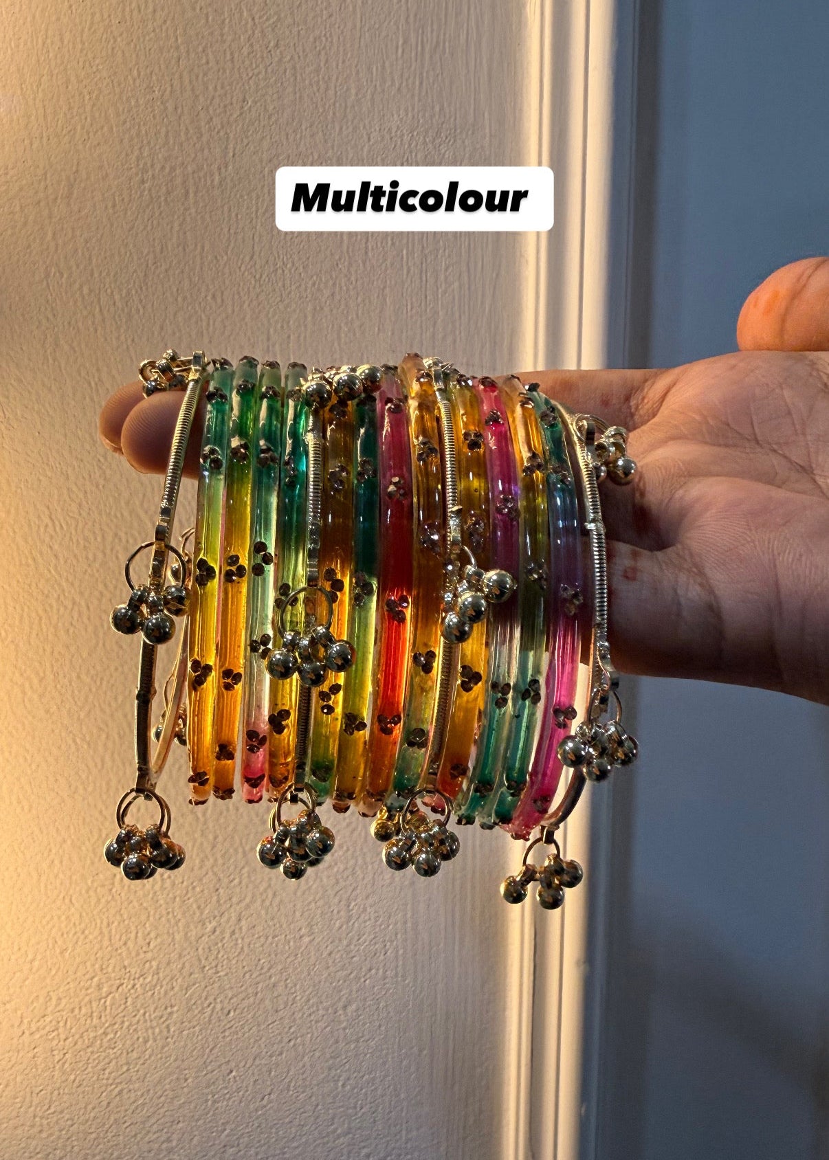 12 Bangles Set With Ghungroo Bangles