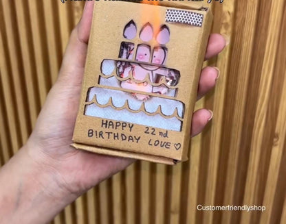 Burning bday box with ring