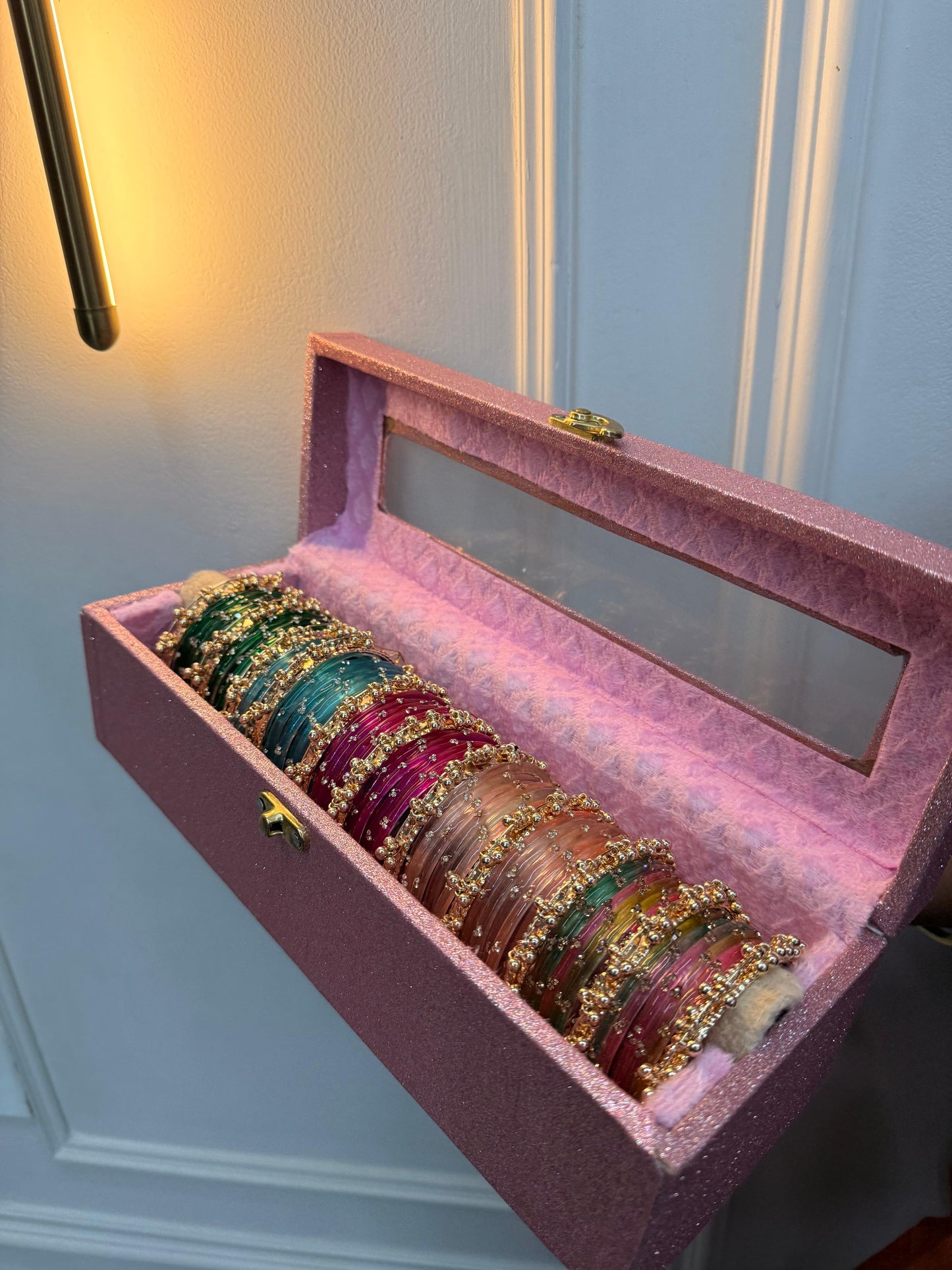 60 Diamond Bangles with Heavy Ghungroo Bangles