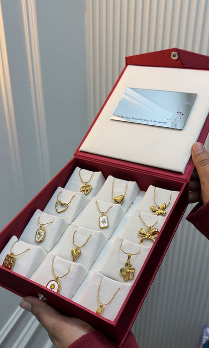 12 Golden Necklace set