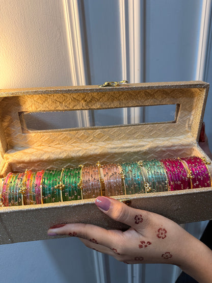 60 Diamond Bangles with Ghungroo Bangles