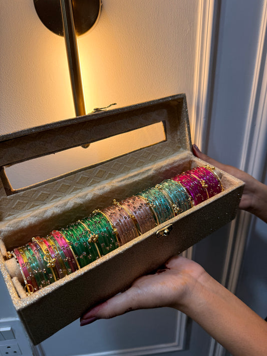 60 Diamond Bangles with Ghungroo Bangles