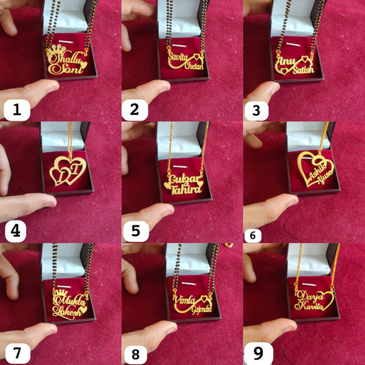 Customised Couple Name Pendant