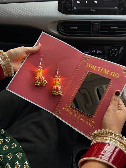 Jugmug Light Jhumka + Karwa Chauth Card🌕