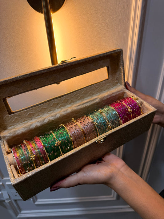 60 Diamond Bangles with Ghungroo Bangles
