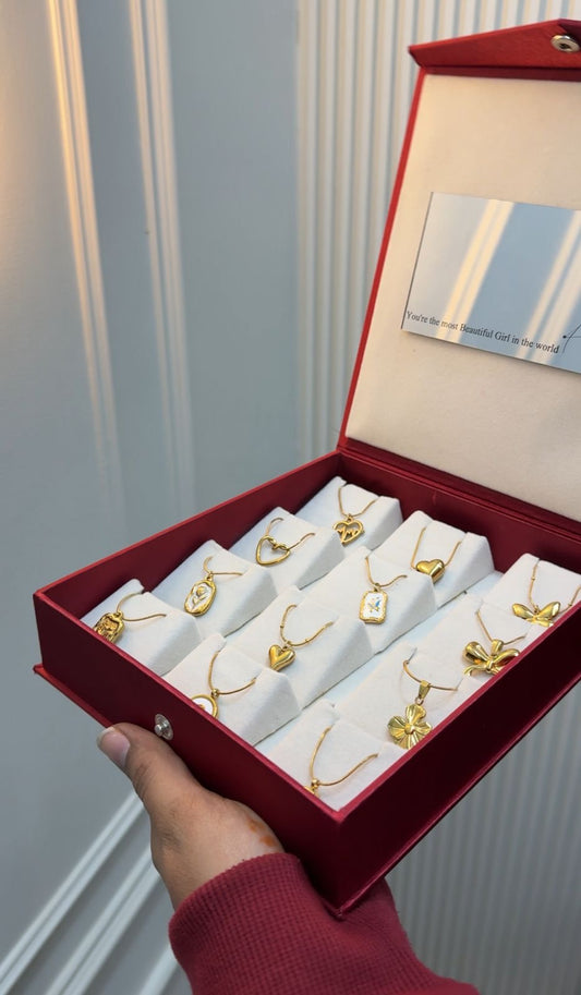12 Golden Necklace set