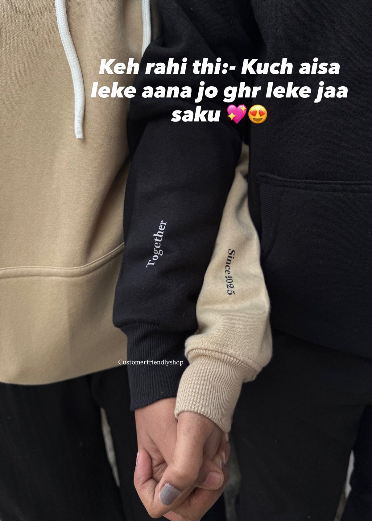 Customised Hoodie for Couple Set of 2