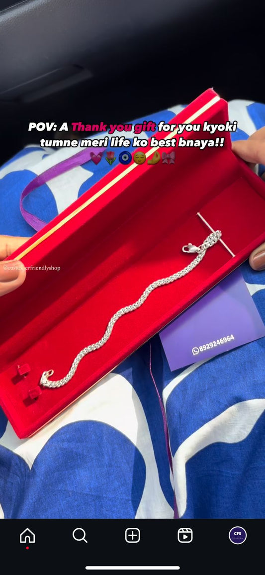 Pure Silver Chain Bracelet
