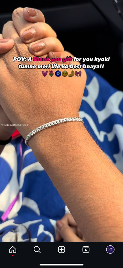 Pure Silver Chain Bracelet