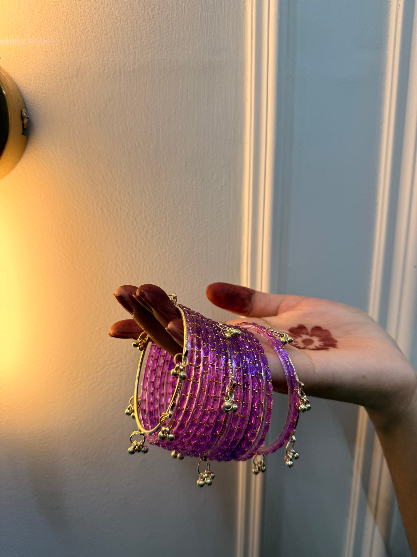 Raindrop Bangles With Ghungroo Bangles