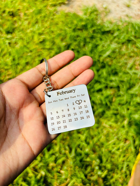 Special Date Calendar Keychain