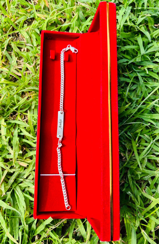 Personalised Original Silver(Chandi) Name Bracelet