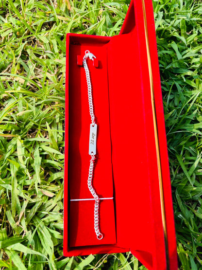 Personalised Original Silver(Chandi) Name Bracelet