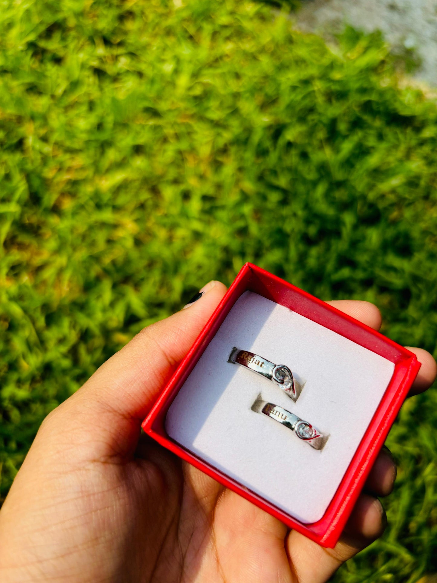 Personalised Couple Heart RIng