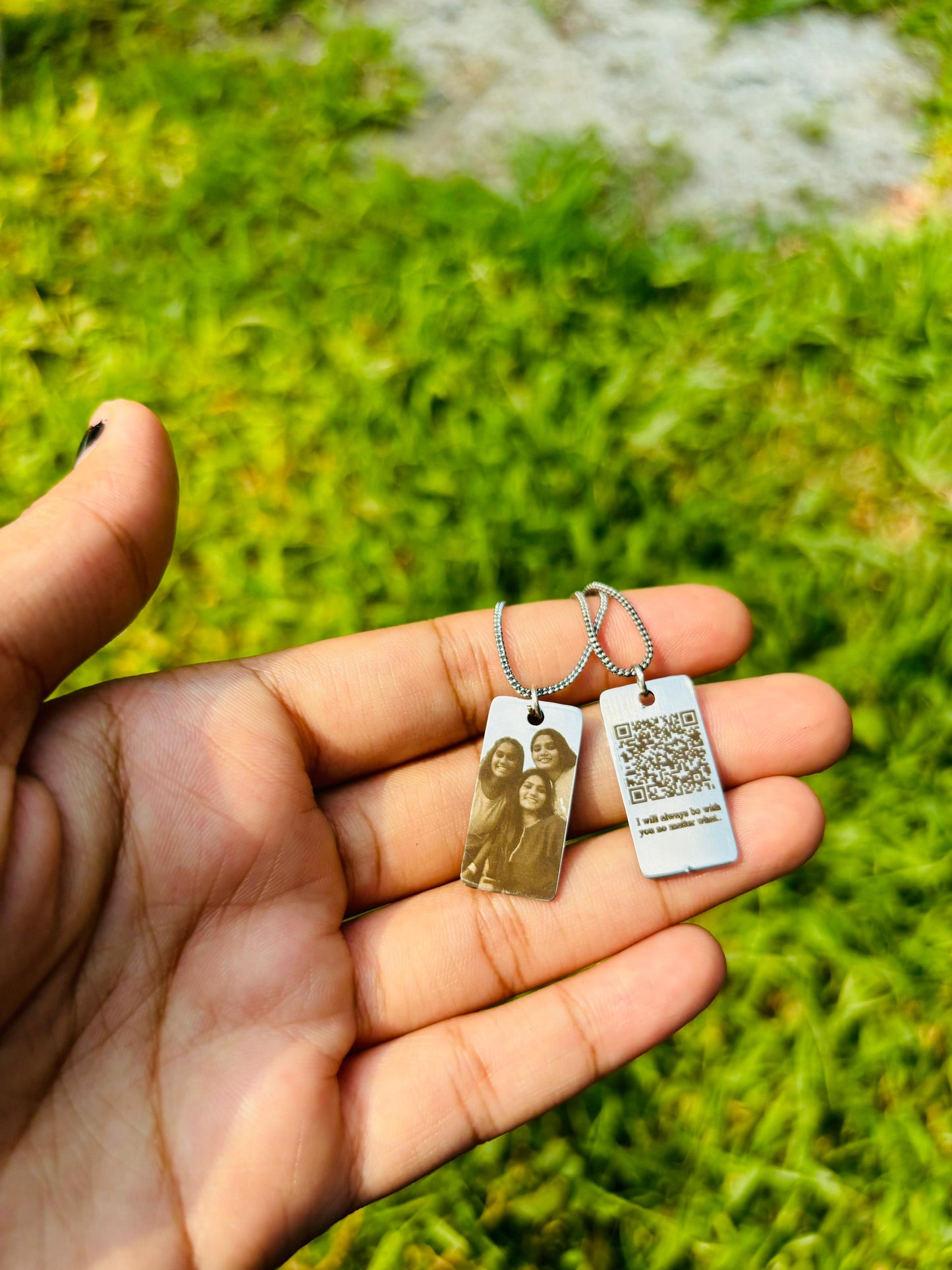 Personalized QR Photo Pendant