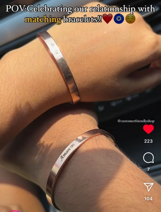 Premium Personalized Adjustable Kada (Set OF Two)