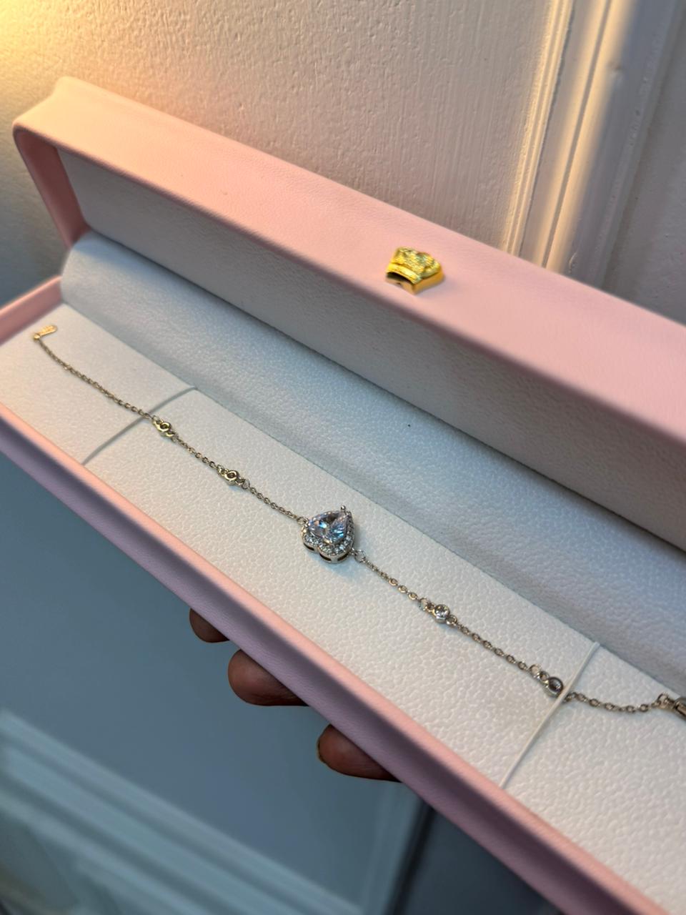 American Daimond Heart Bracelet with Box